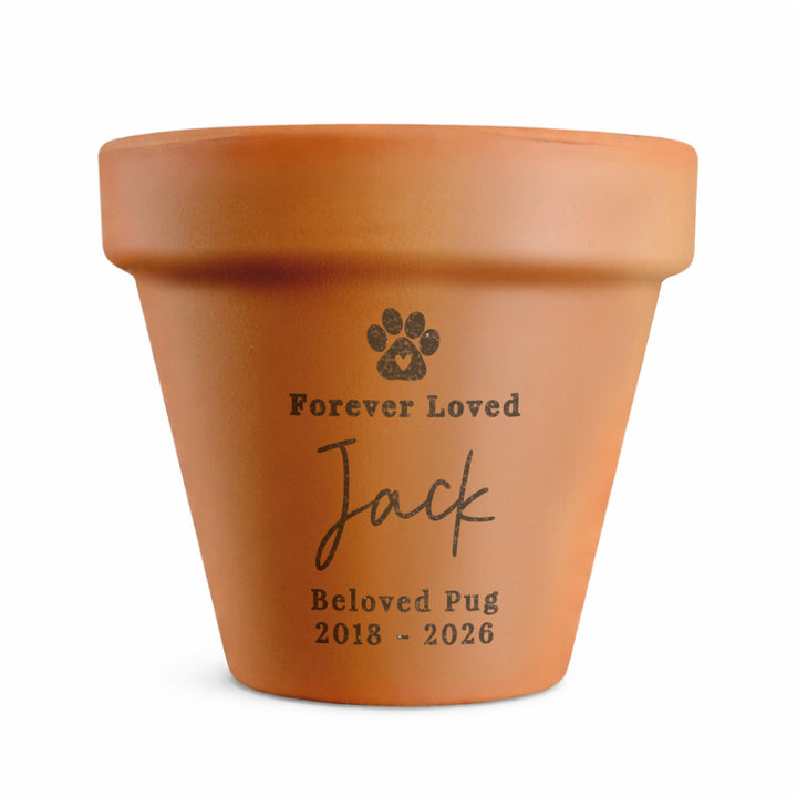 Personalised Pet Memorial Terracotta Plant Pot, The Personal Shop, personalised gifts