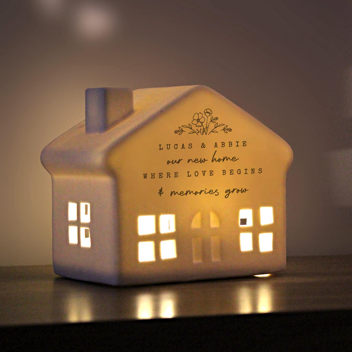 Personalised Floral LED House – alternative view