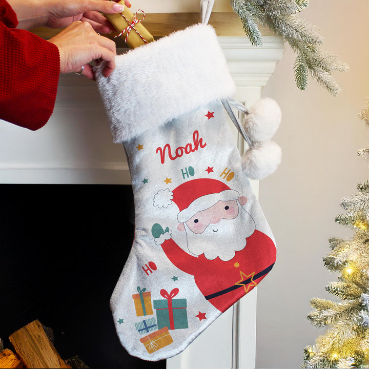 Personalised Santa Christmas Stocking – alternative view