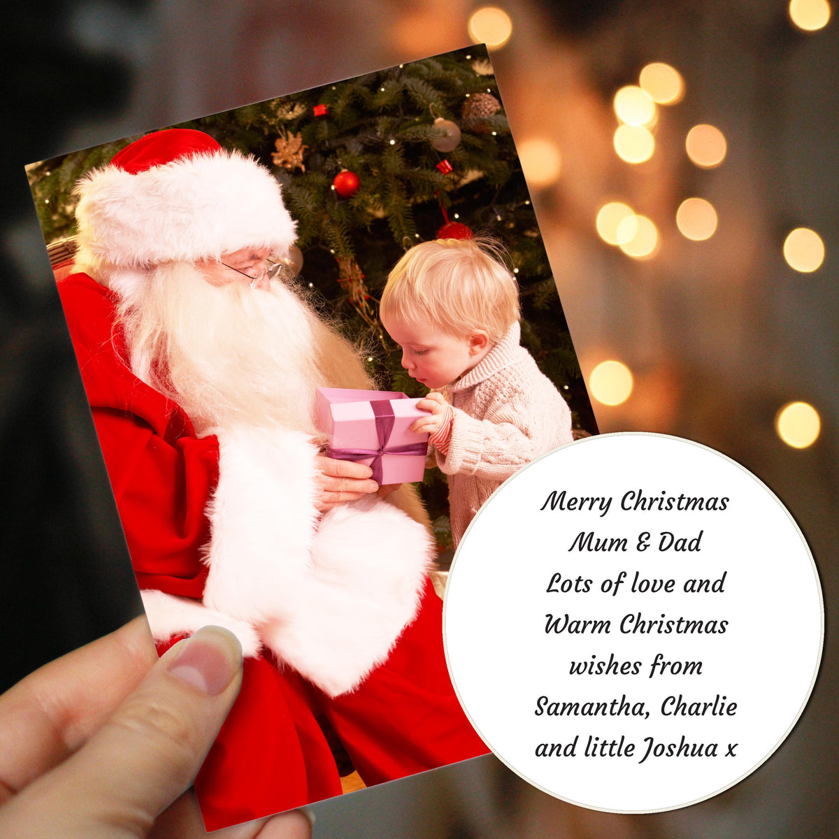 Personalised Photo Upload Card - Display Font – alternative view