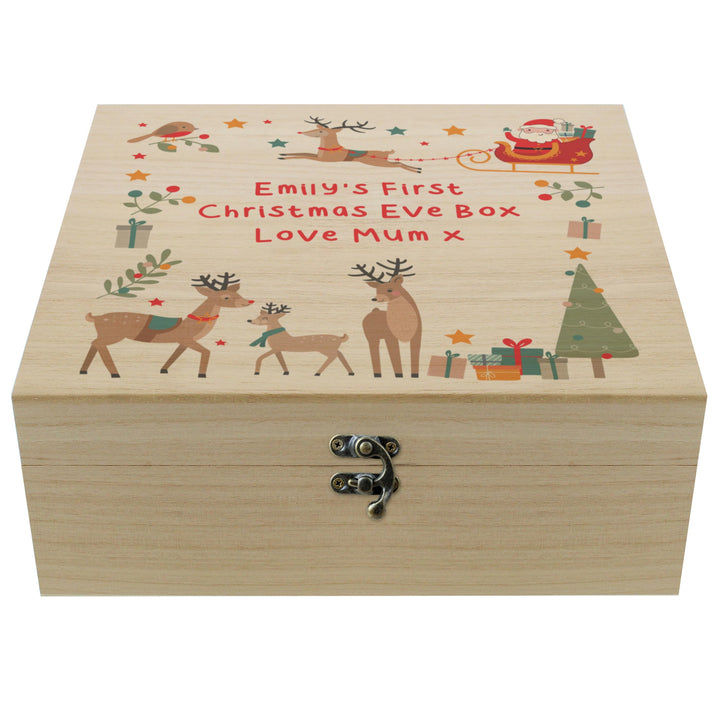 Personalised Santa &amp; Reindeer Christmas Eve Box – alternative view