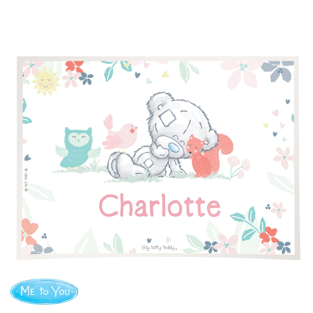 Personalised Tiny Tatty Teddy Woodland Animal Placemat – alternative view