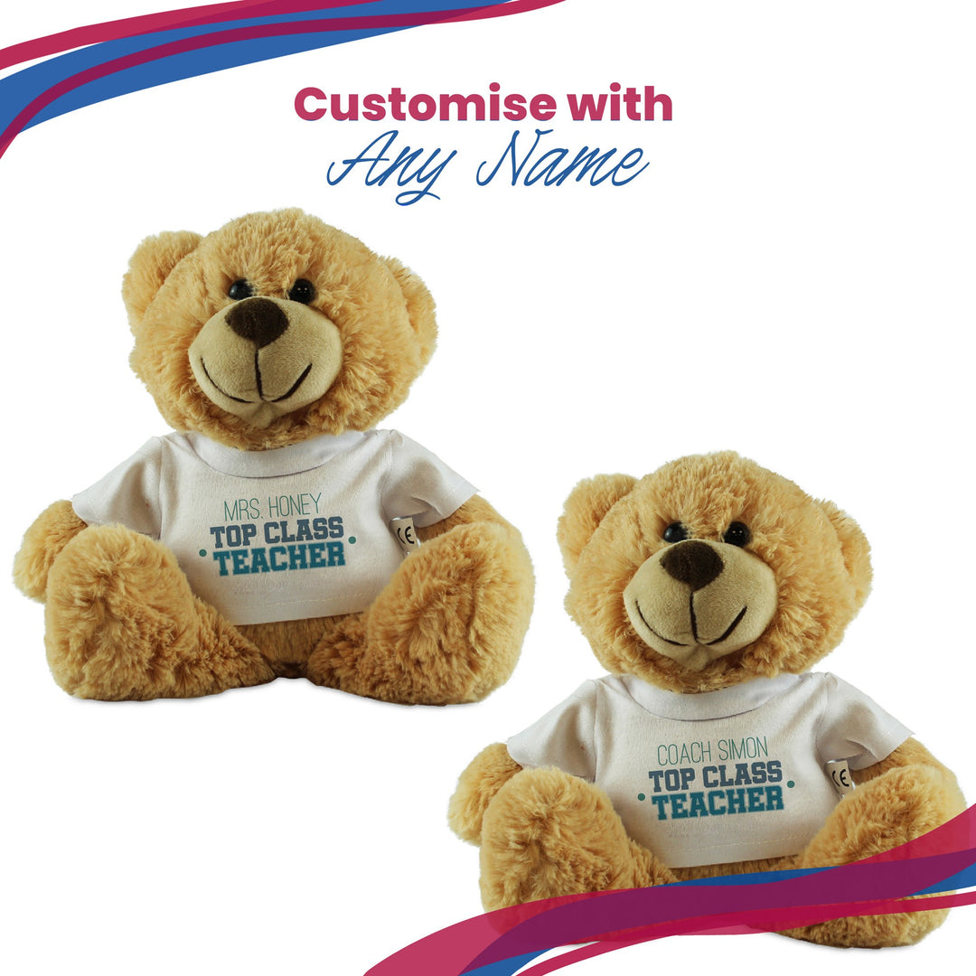 Personalised Top Class Teacher Teddy Bear in Gift Box