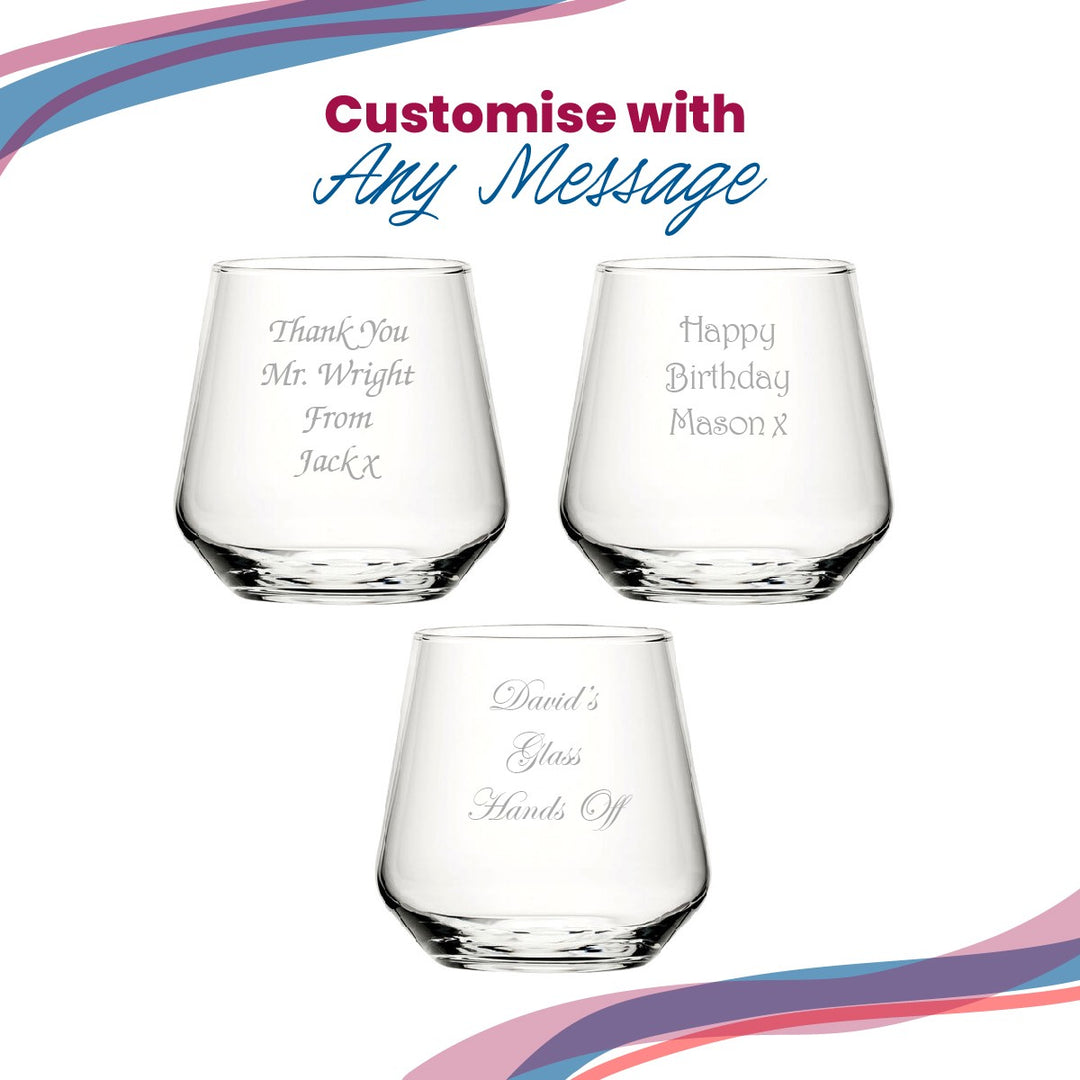 Personalised Allegra Whisky Glass Tumbler 340ml