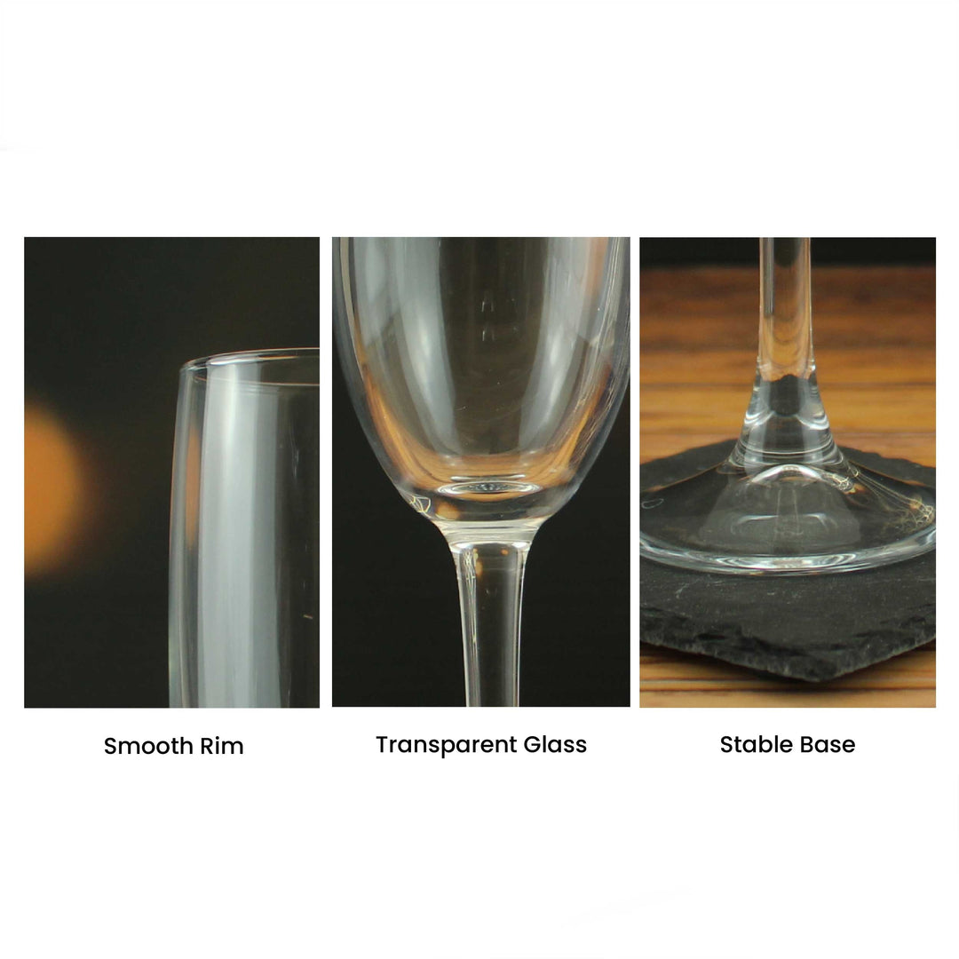 Personalised Engraved Champagne Flute Glass 155ml