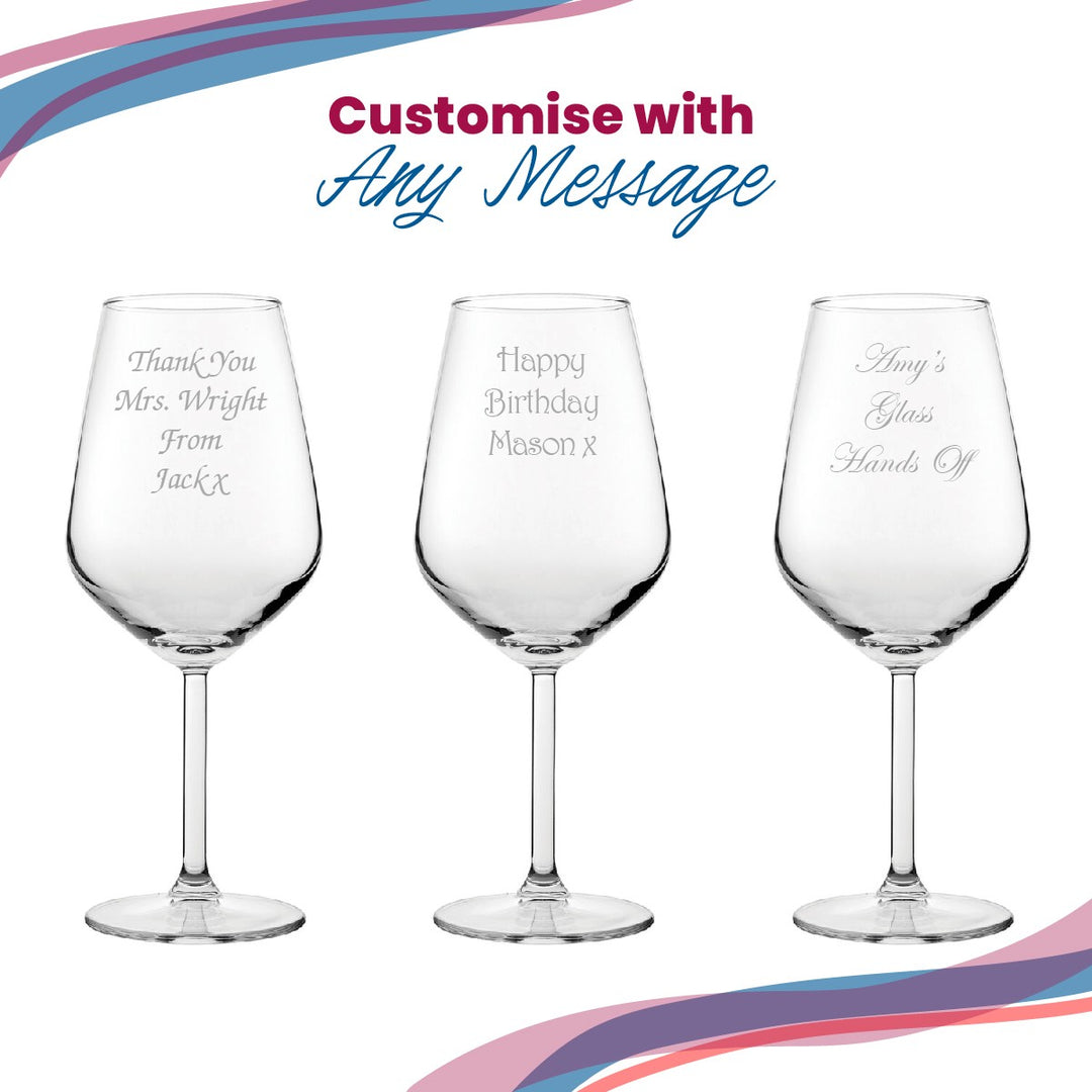 Personalised Allegra Red Wine Glass 490ml in Gift Box