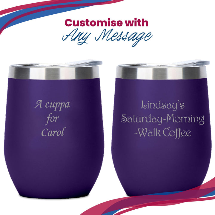 Personalised Purple Insulated Travel Tumbler