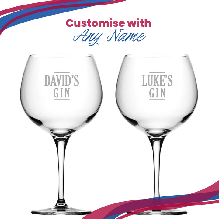 Personalised Primeur Gin Balloon Glass with Name