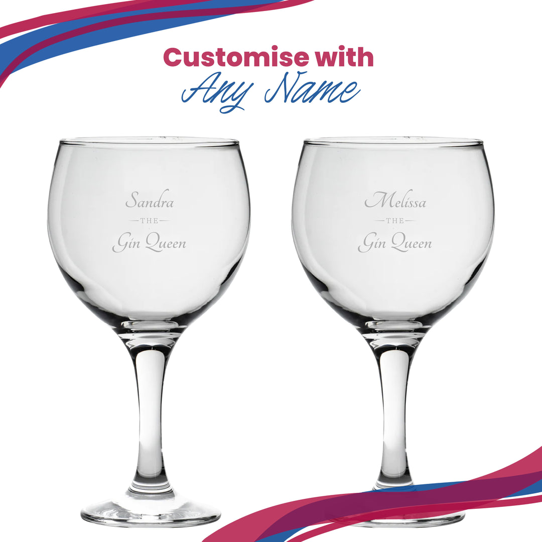 Personalised Gin Balloon Glass - The Gin Queen