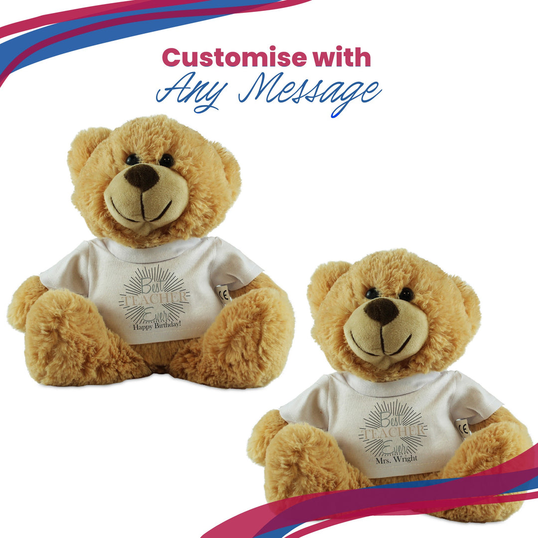 Personalised Best Teacher Ever Teddy Bear in Gift Box