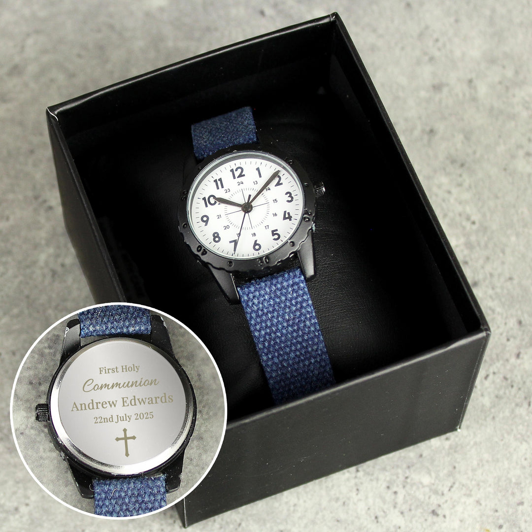 Personalised Holy Communion/Christening Blue Watch – alternative view