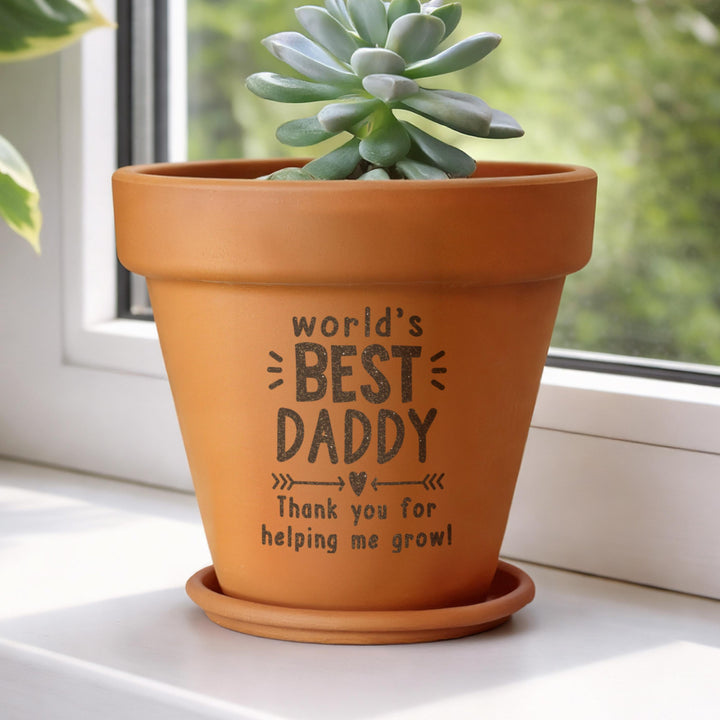 Personalised Worlds Best Terracotta Plant Pot, The Personal Shop, personalised gifts