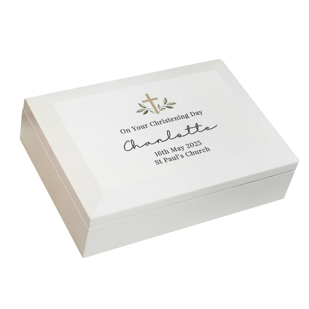 Personalised Holy Communion / Christening Wooden Jewellery Box – alternative view