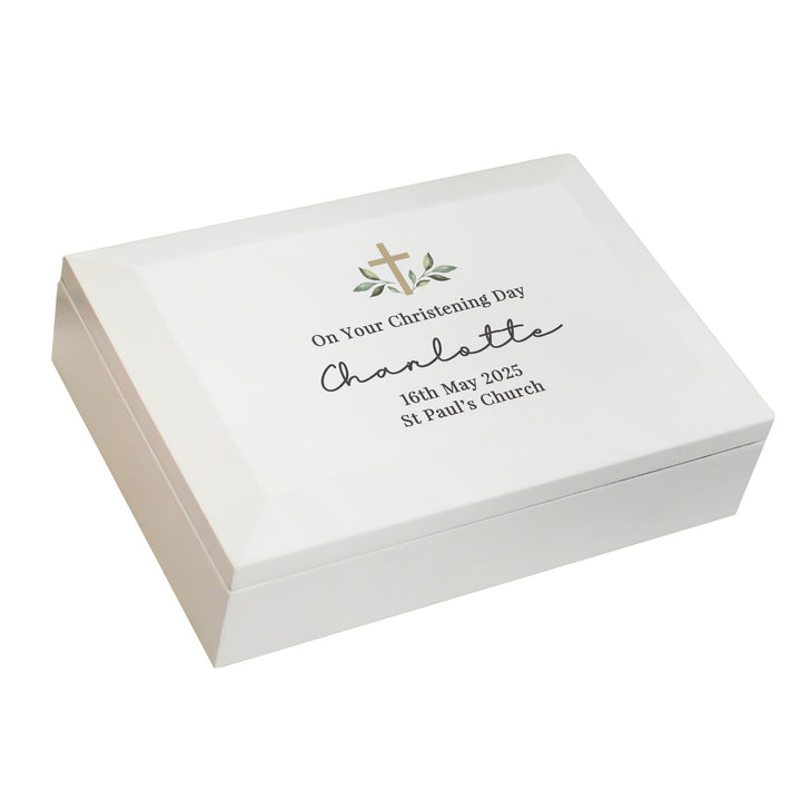 Personalised Holy Communion / Christening Wooden Jewellery Box – alternative view