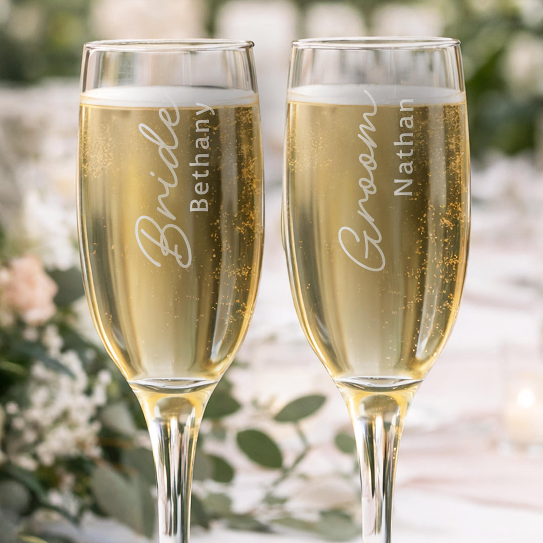Personalised Bride Elegant Flute Glass, The Personal Shop, personalised gifts