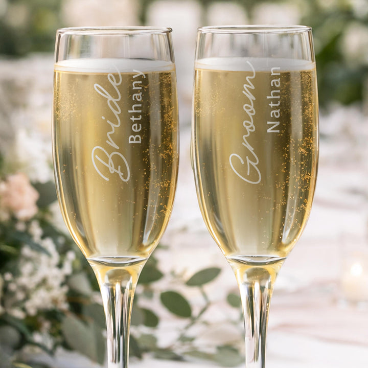 Personalised Bride Elegant Flute Glass, The Personal Shop, personalised gifts