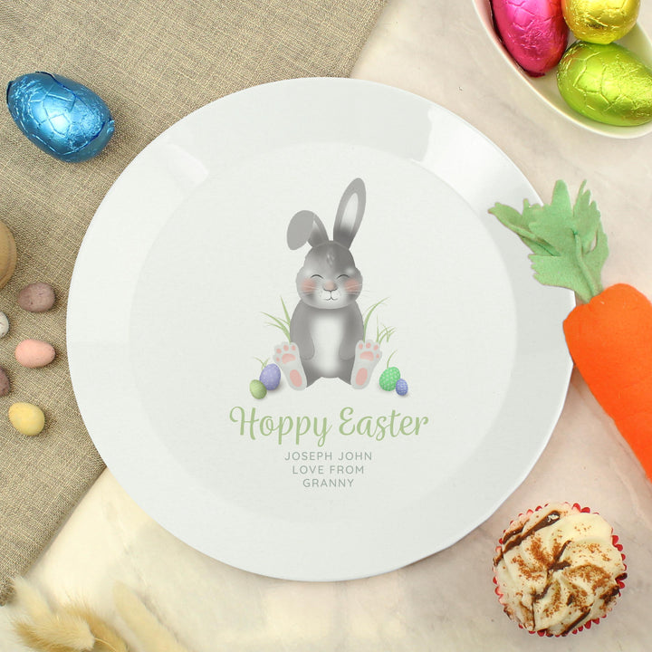 Personalised Easter Bunny Plastic Plate – alternative view