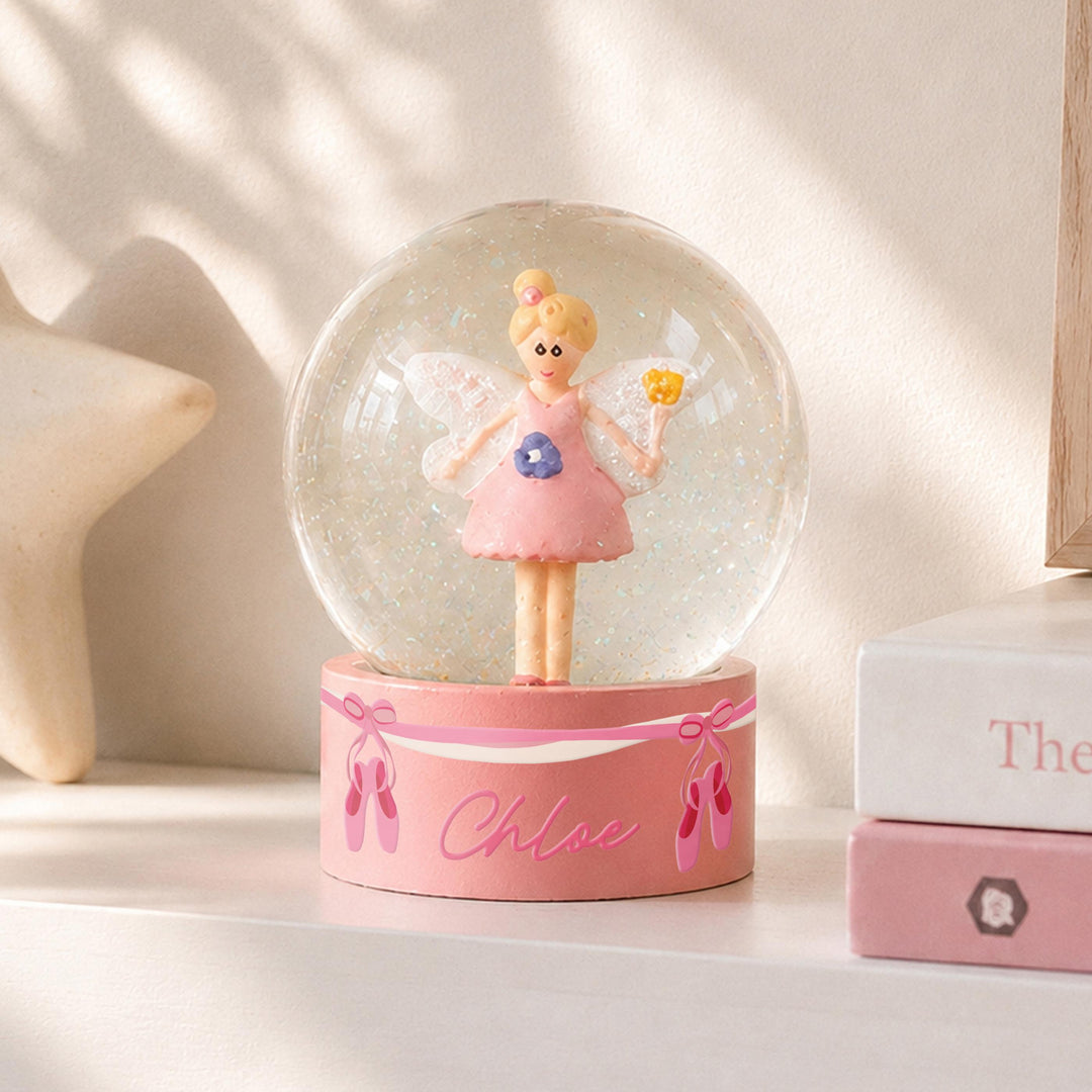 Personalised Fairy Snow Globe with Ballet Shoes, The Personal Shop, personalised gifts