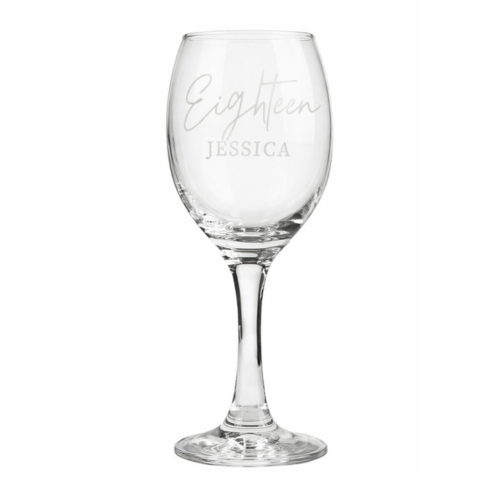 Personalised Age &amp; Name Wine Glass, The Personal Shop, personalised gifts