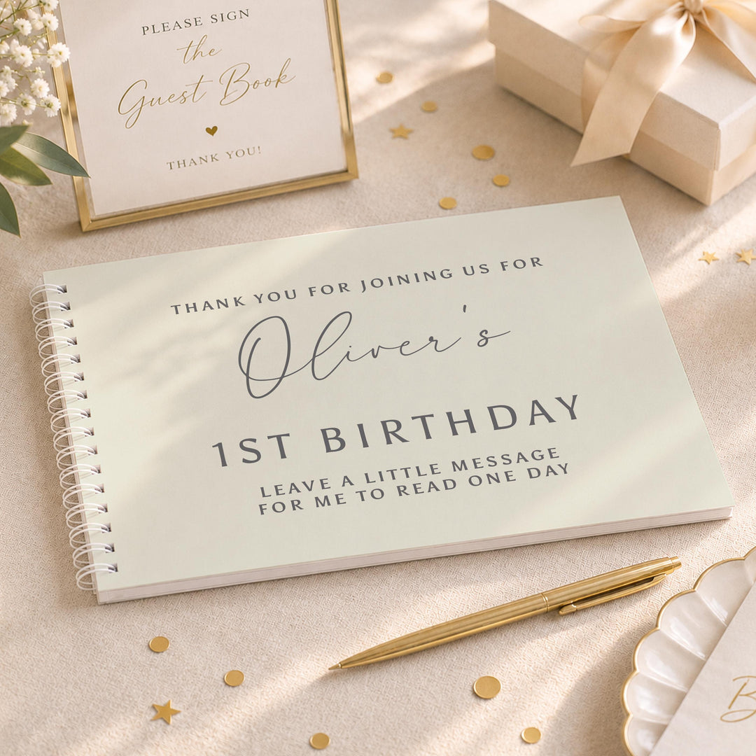 Personalised Natural Guest Book, The Personal Shop, personalised gifts