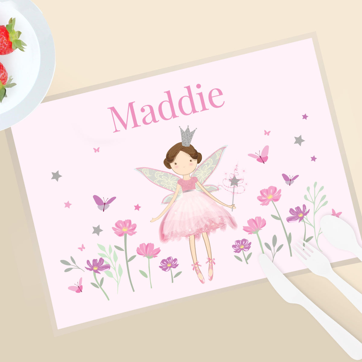 Personalised Fairy Princess Placemat – alternative view
