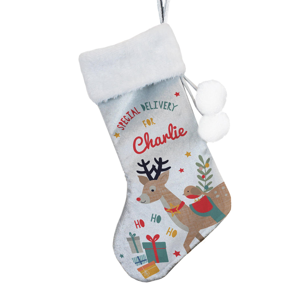 Personalised Reindeer Christmas Stocking – alternative view