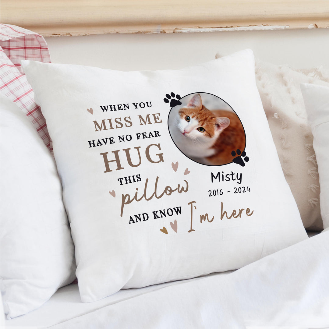 Personalised Memorial Pet Photo Upload Cushion – alternative view