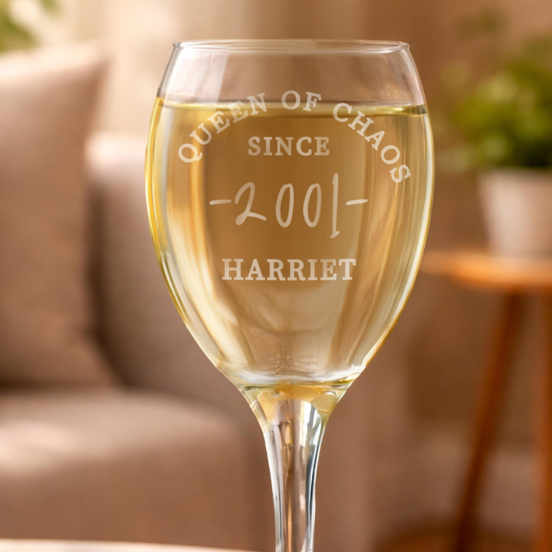 Personalised Since Wine Glass, The Personal Shop, personalised gifts