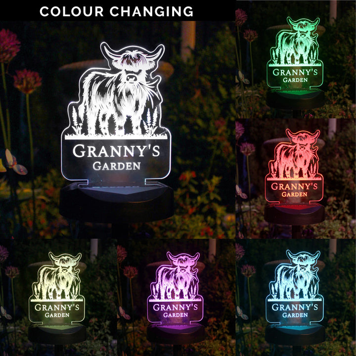 Personalised Highland Garden Solar Light – alternative view