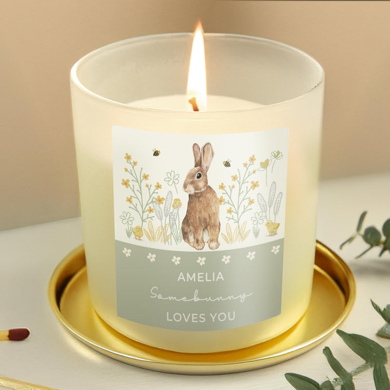 Personalised Spring Bunny Candle Jar