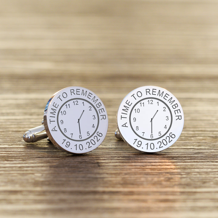 Personalised Wedding Cufflinks - A Time to Remember