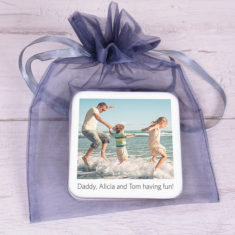 Personalised Polaroid Photo Coasters Set of 4
