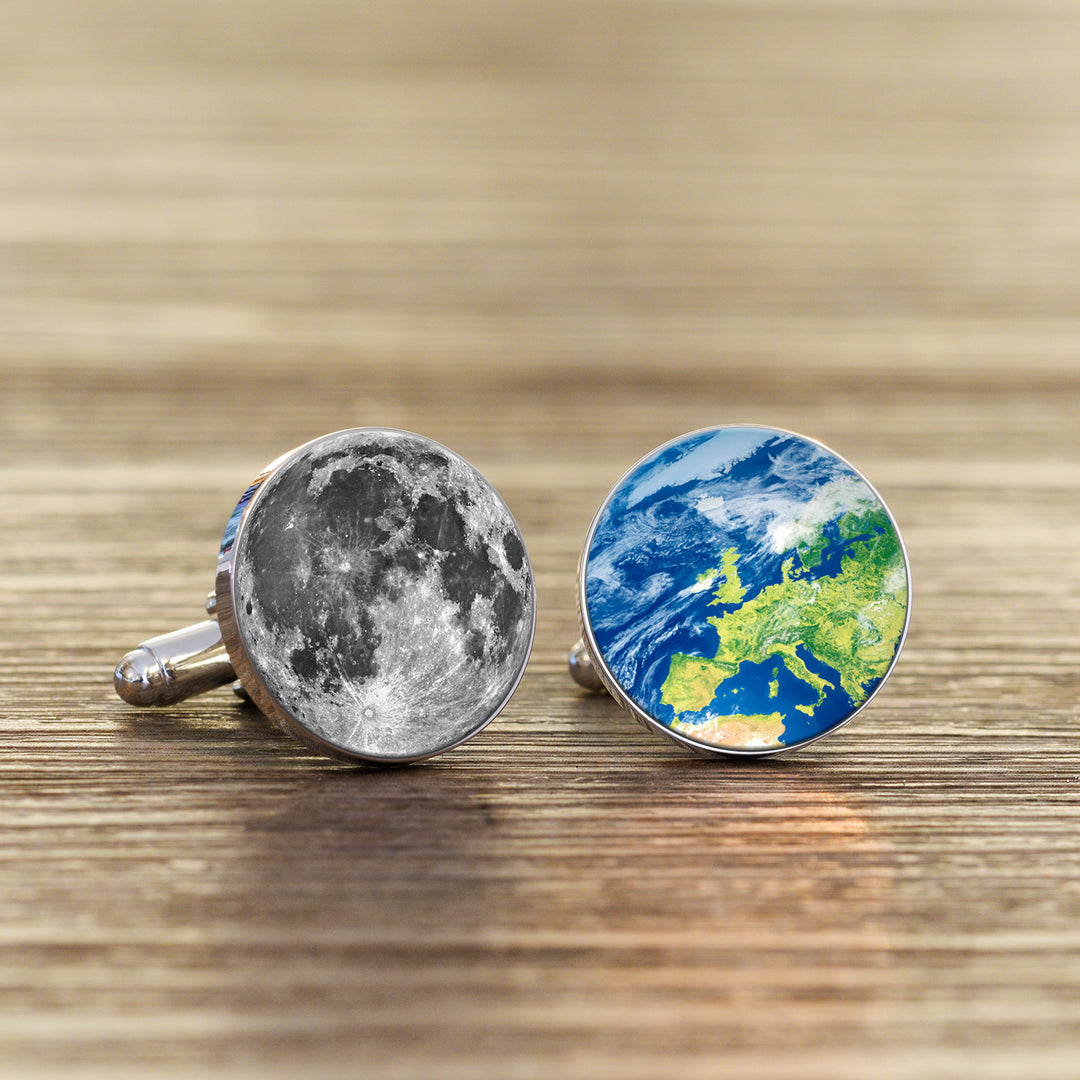 Personalised Moon and Back Daddy Cufflinks