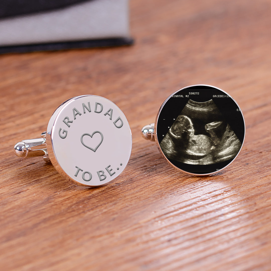 Personalised Baby Scan "To Be" Cufflinks