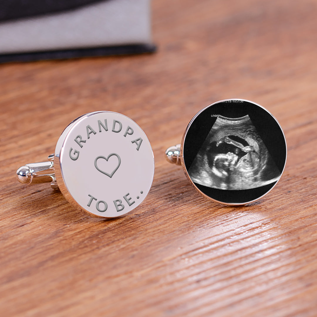 Personalised Baby Scan "To Be" Cufflinks