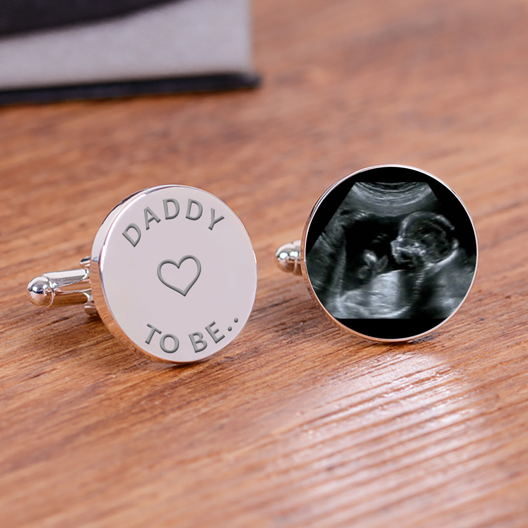 Personalised Baby Scan "To Be" Cufflinks