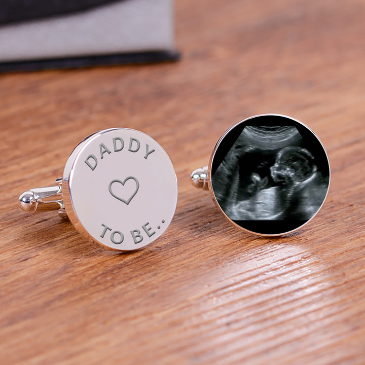 Personalised Baby Scan "To Be" Cufflinks