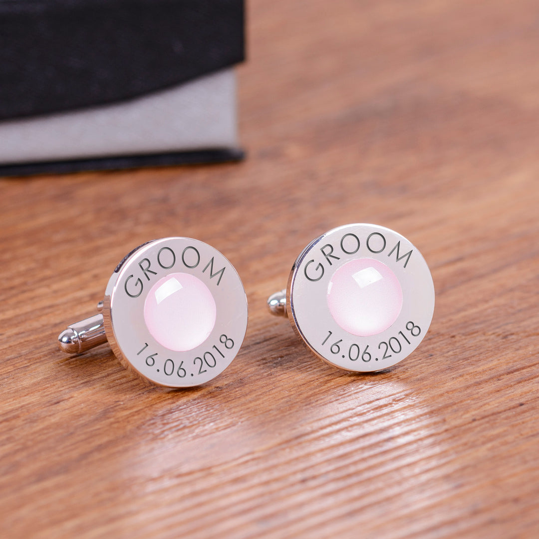 Personalised Coloured Wedding Party Cufflinks