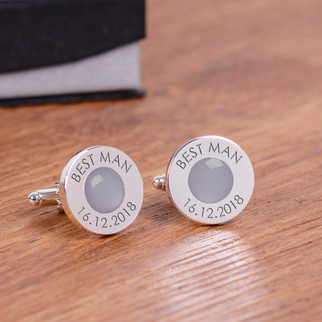 Personalised Coloured Wedding Party Cufflinks