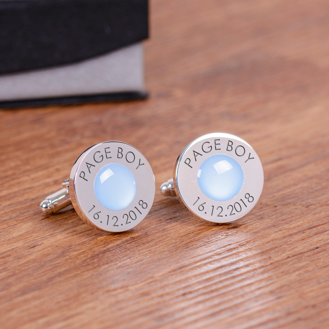 Personalised Coloured Wedding Party Cufflinks