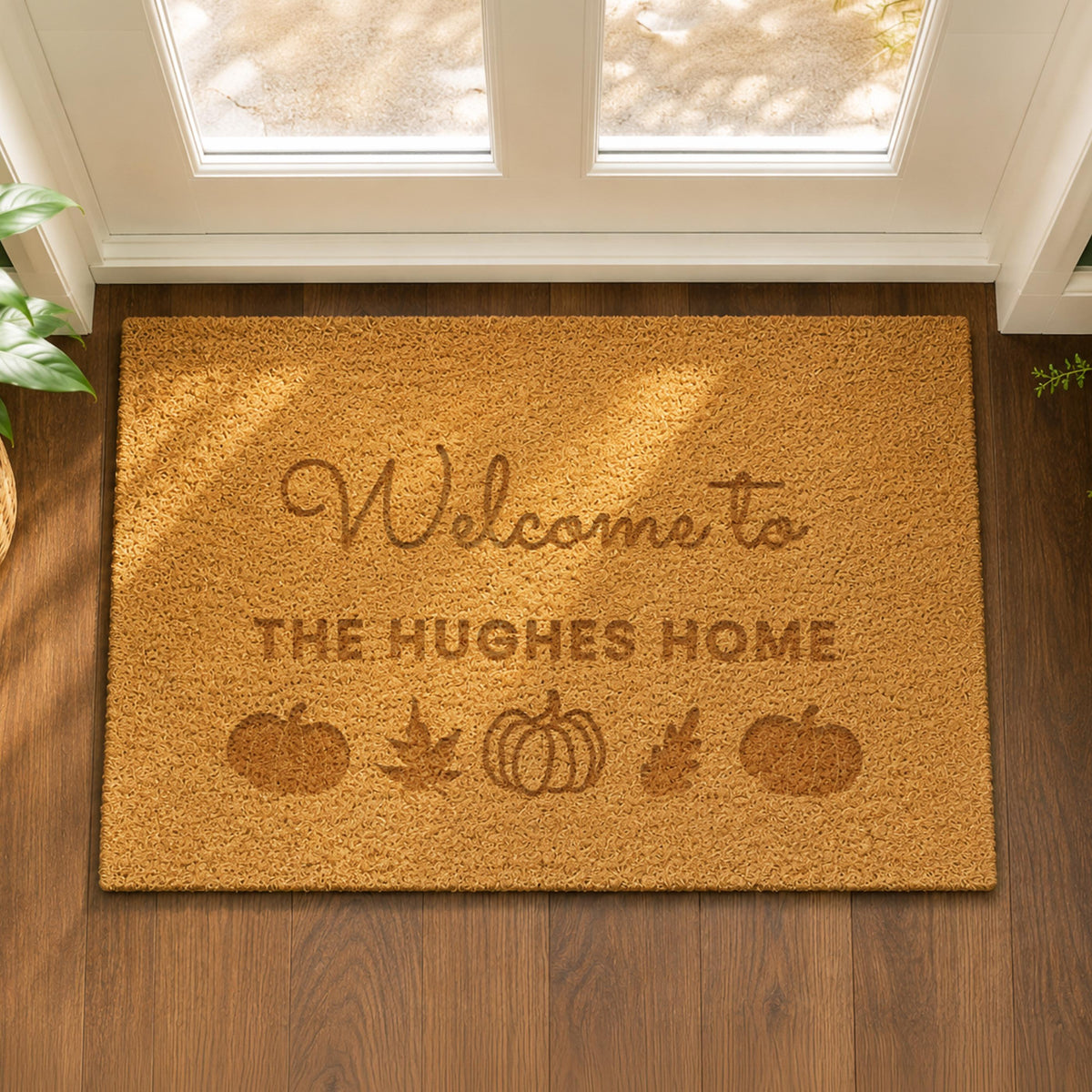 Personalised Pumpkin Rectangle Doormat, The Personal Shop, personalised gifts
