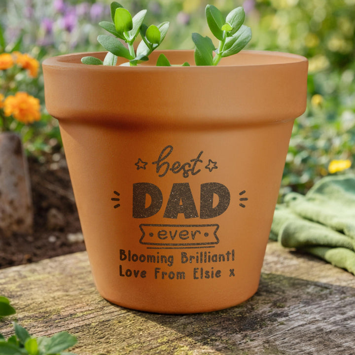 Personalised Best Ever Terracotta Plant Pot, The Personal Shop, personalised gifts