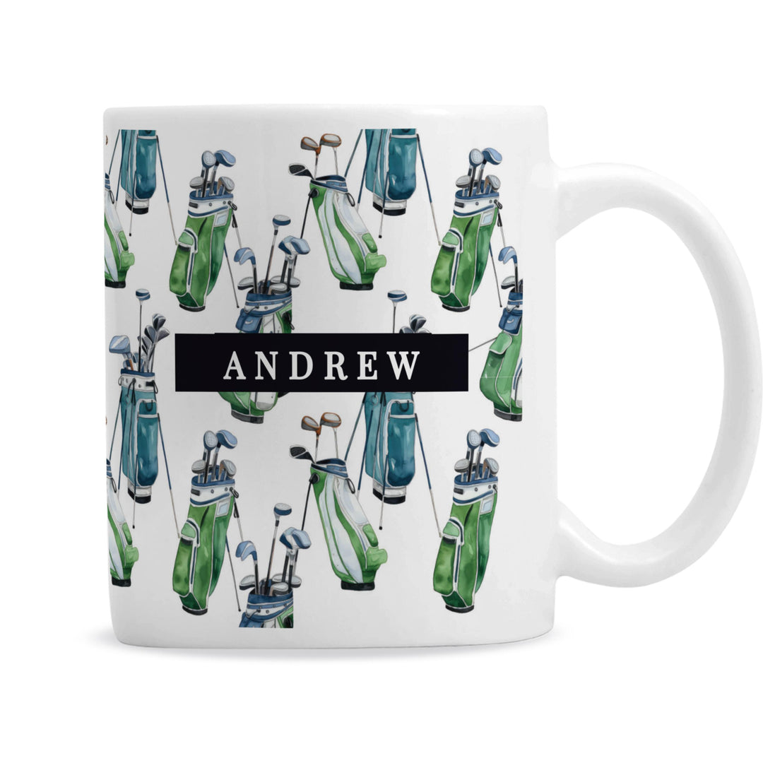 Personalised Golf Bag Mug, The Personal Shop, personalised gifts