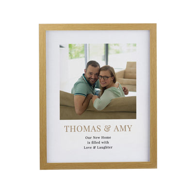 Personalised Square Photo Upload Oak Poster Frame