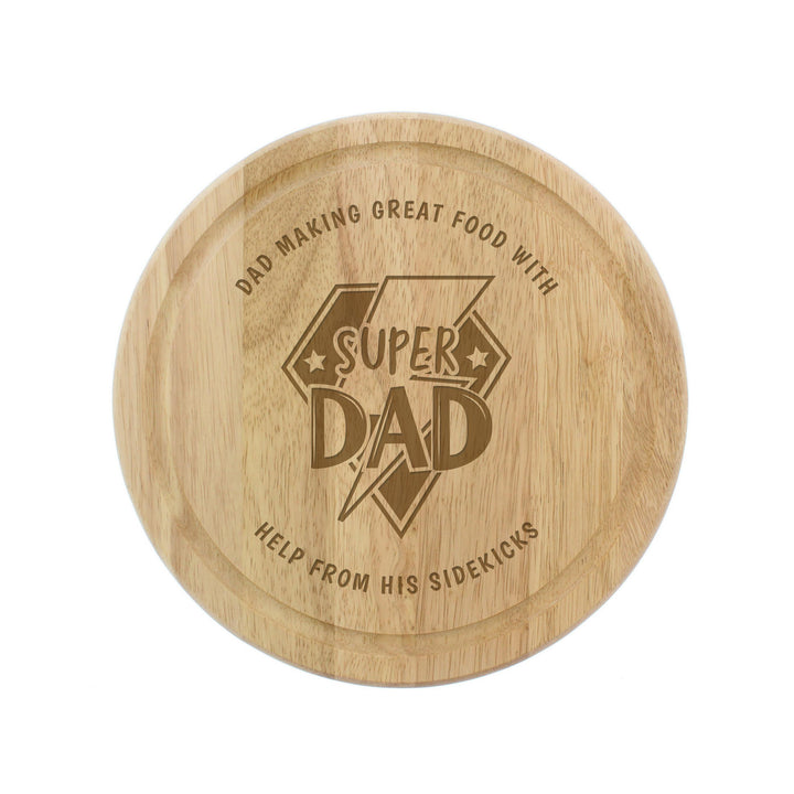 Personalised Super Dad Chopping Board – alternative view