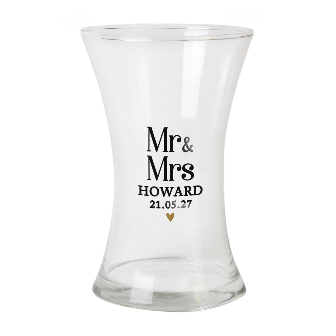 Personalised Couples Waisted Vase, The Personal Shop, personalised gifts