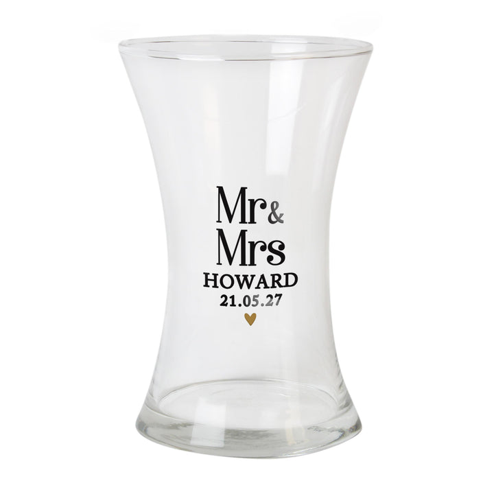 Personalised Couples Waisted Vase, The Personal Shop, personalised gifts