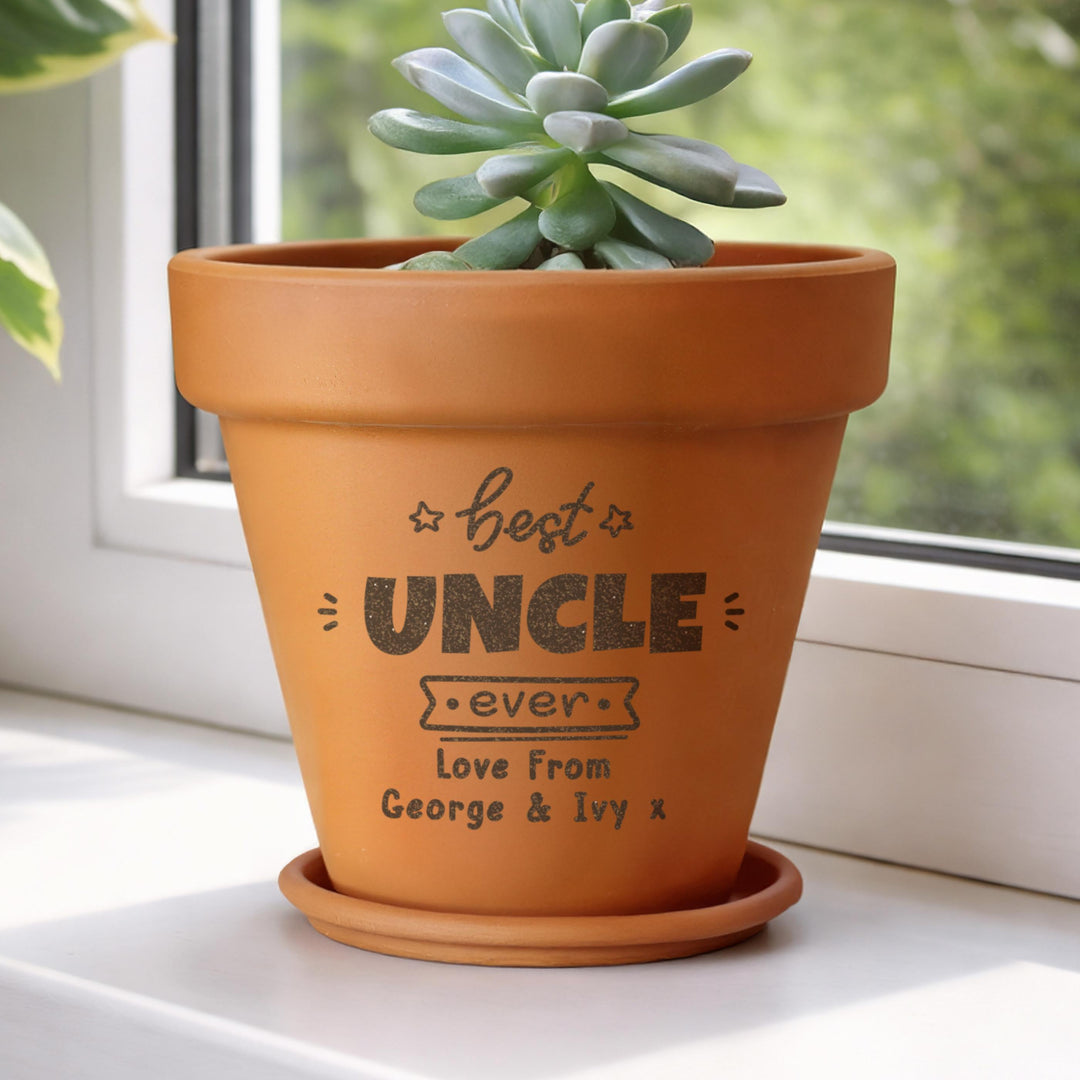 Personalised Best Ever Terracotta Plant Pot, The Personal Shop, personalised gifts