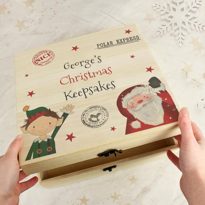Personalised Wooden Christmas Eve Box – alternative view