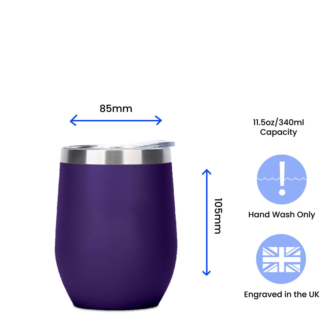 Personalised Purple Insulated Travel Tumbler